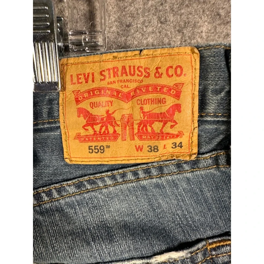 Levis 559 Relaxed Straight Jeans‎ Mens 38x34 Blue Denim Medium Wash Lot of 2